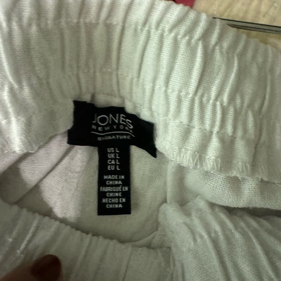 Jones New York Sport Plus Linen Ankle Pants Sz Lg - Picture 3 of 5